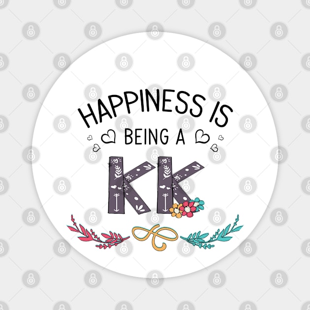 Happiness Is Being A Kk Wildflowers Valentines Mothers Day Magnet by KIMIKA